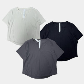 [Lululemon] 룰루레몬 립드 쇼츠 슬리브 셔츠