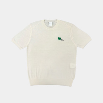 [Dior] 디올 클로버 반소매 피티드 스웨터