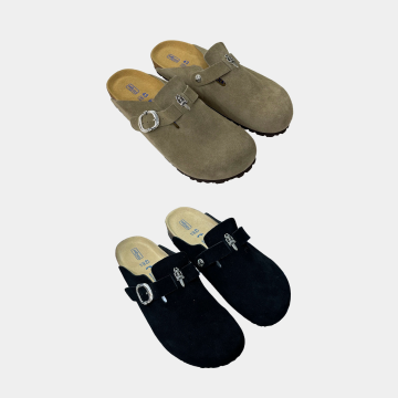 [Birkenstock x Chrome Hearts] 버켄스탁 x 크롬하츠 보스턴 스웨이드 뮬 / 단검(Dagger)