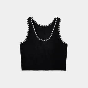 [Chrome Hearts] 크롬하츠 크로스 프린트 크롭 니트 탱크탑
