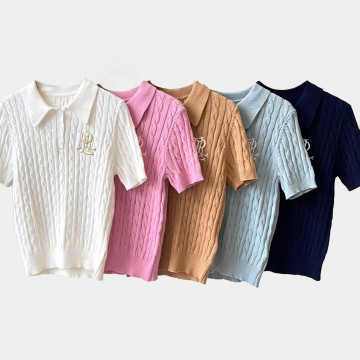 [Polo] 폴로 랄프로렌 케이블 니트 폴로 탑