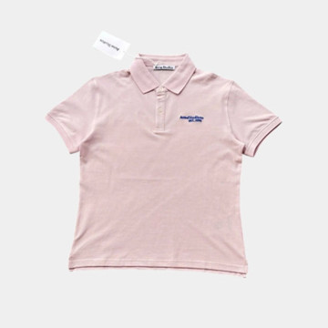 [Acne Studios] 아크네스튜디오 로고 폴로 티셔츠 페일 핑크