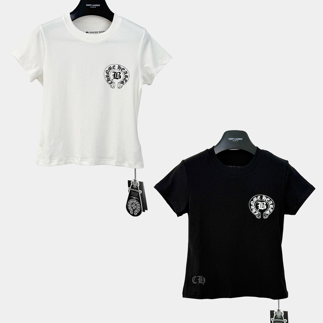 [Chrome Hearts] 크롬하츠 홀스슈 로고 크롭 티셔츠