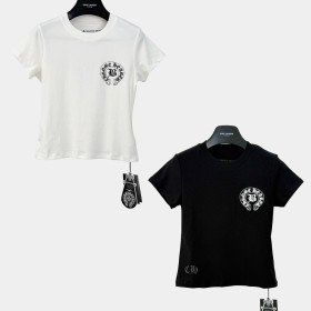 [Chrome Hearts] 크롬하츠 홀스슈 로고 크롭 티셔츠
