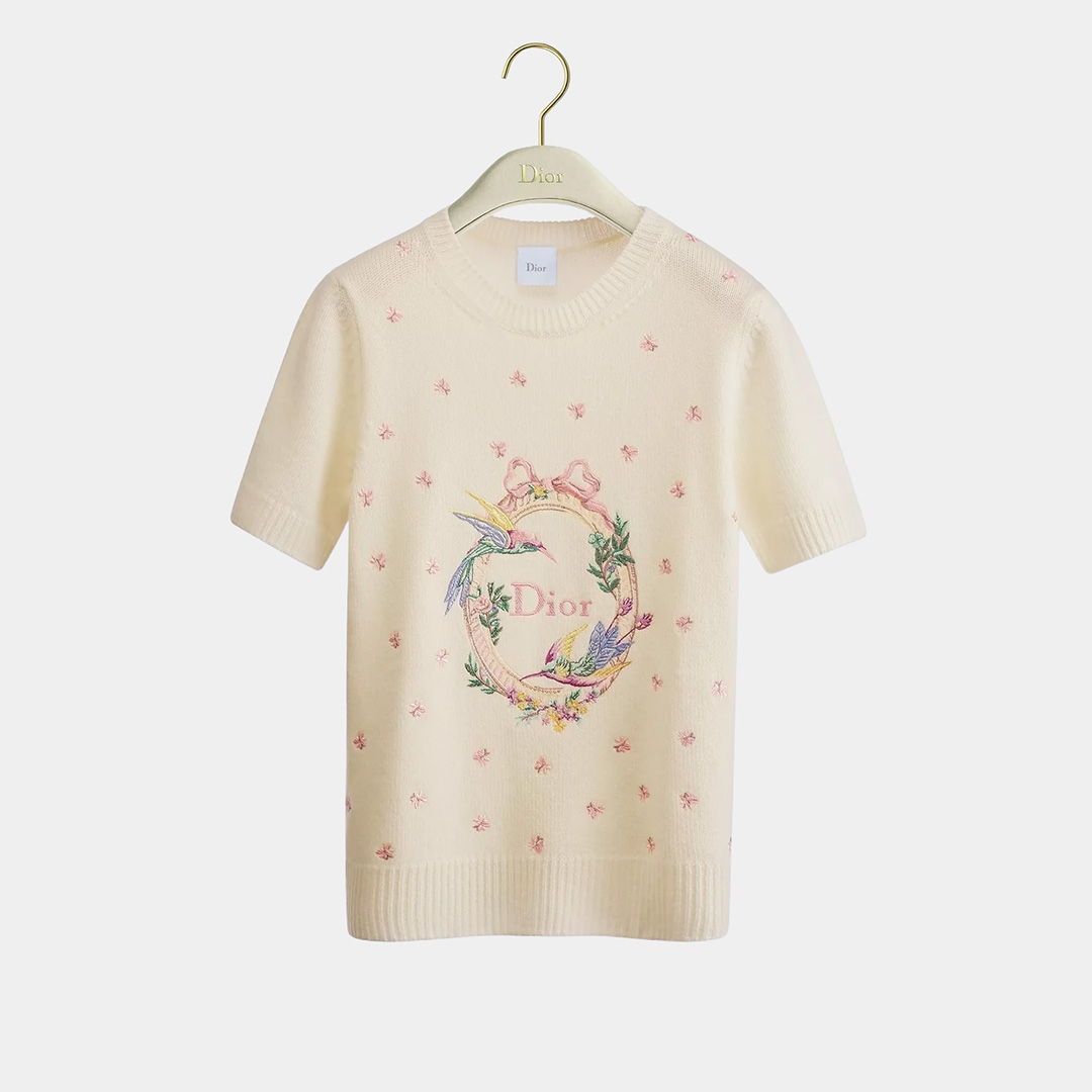 [Dior] 디올 칠석 자수 반소매 스웨터