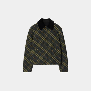 [Burberry] 버버리 크롭 체크 퀼팅 반 자켓 / 2 colors