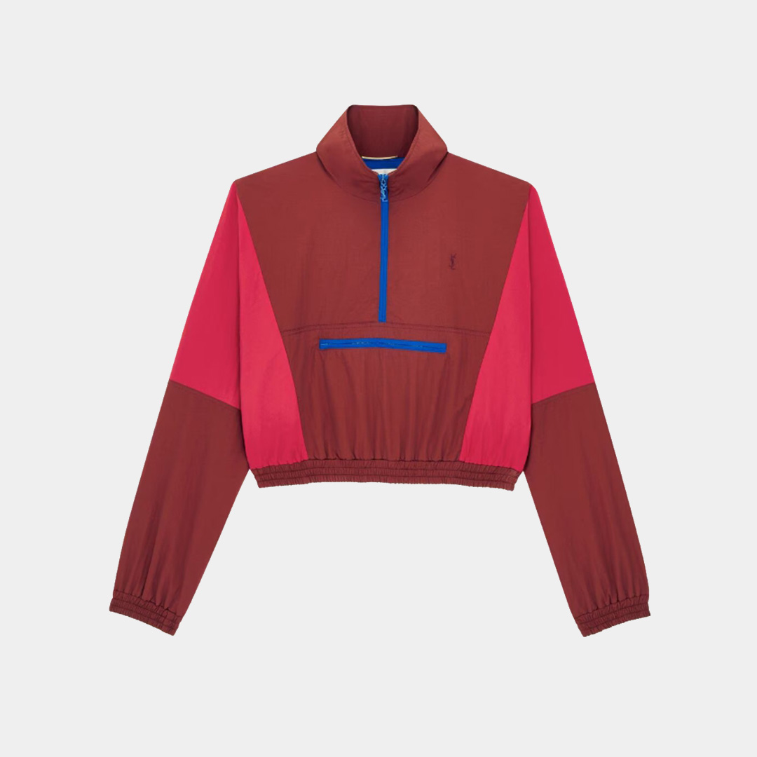 [Saint Laurent] 생로랑 나일론 파유 소재 CASSANDRE 크롭 윈드브레이커