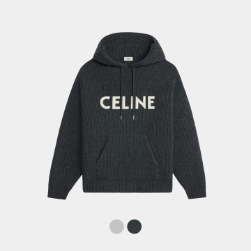 [Celine] 셀린느 립드 울 후드 스웨터 / 2colors