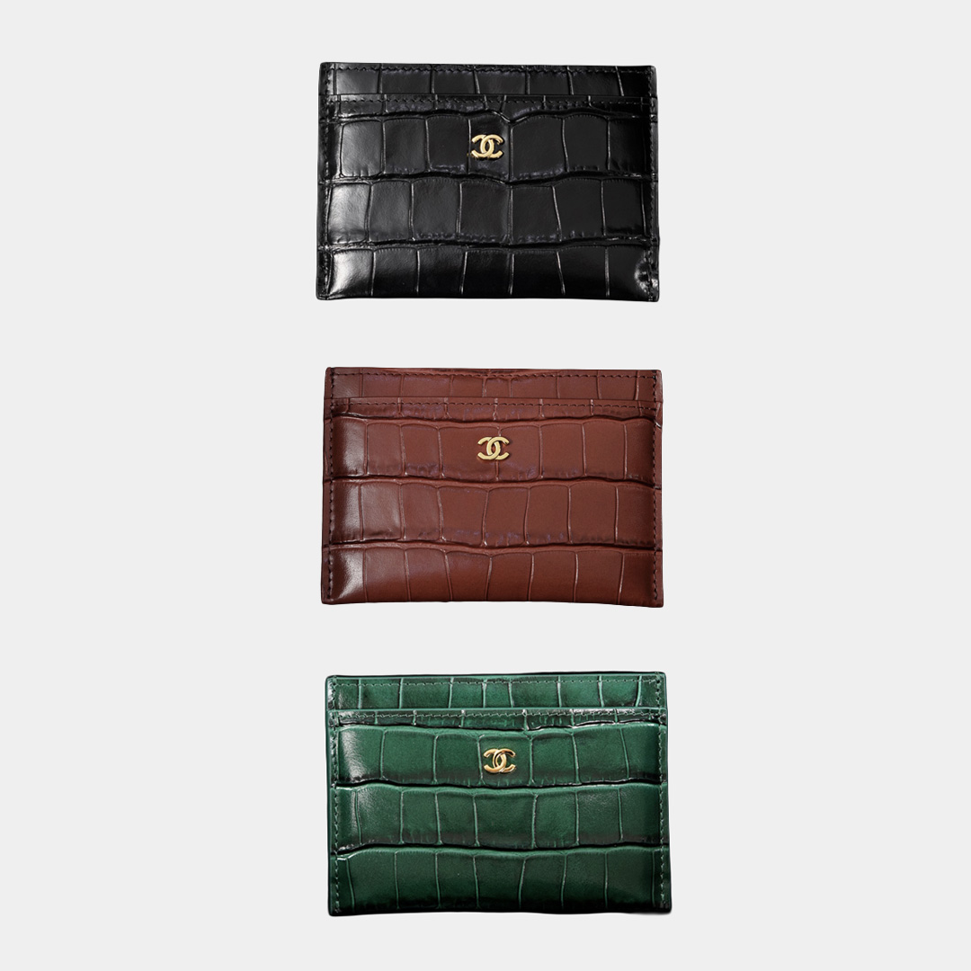 [Chanel] 샤넬 크로커다일 엠보싱 카드 홀더